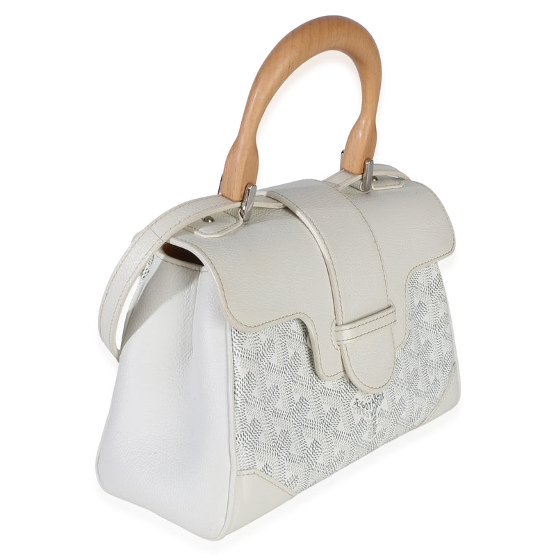 Goyard White Goyardine Canvas Saigon Souple Mini Coated Bag