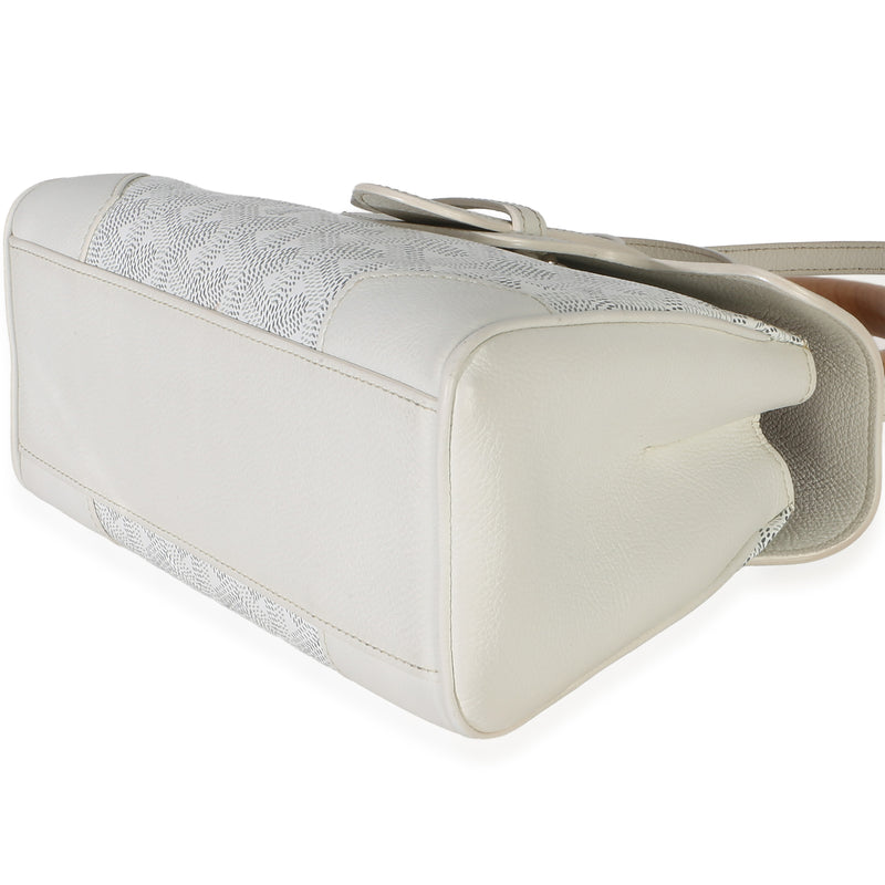 Goyard White Goyardine Canvas Saigon Souple Mini Coated Bag