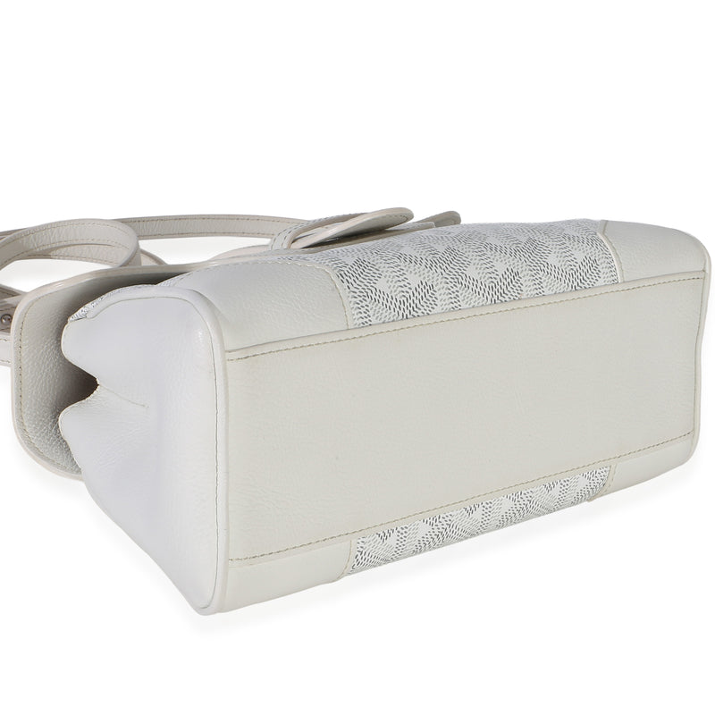 Goyard White Goyardine Canvas Saigon Souple Mini Coated Bag