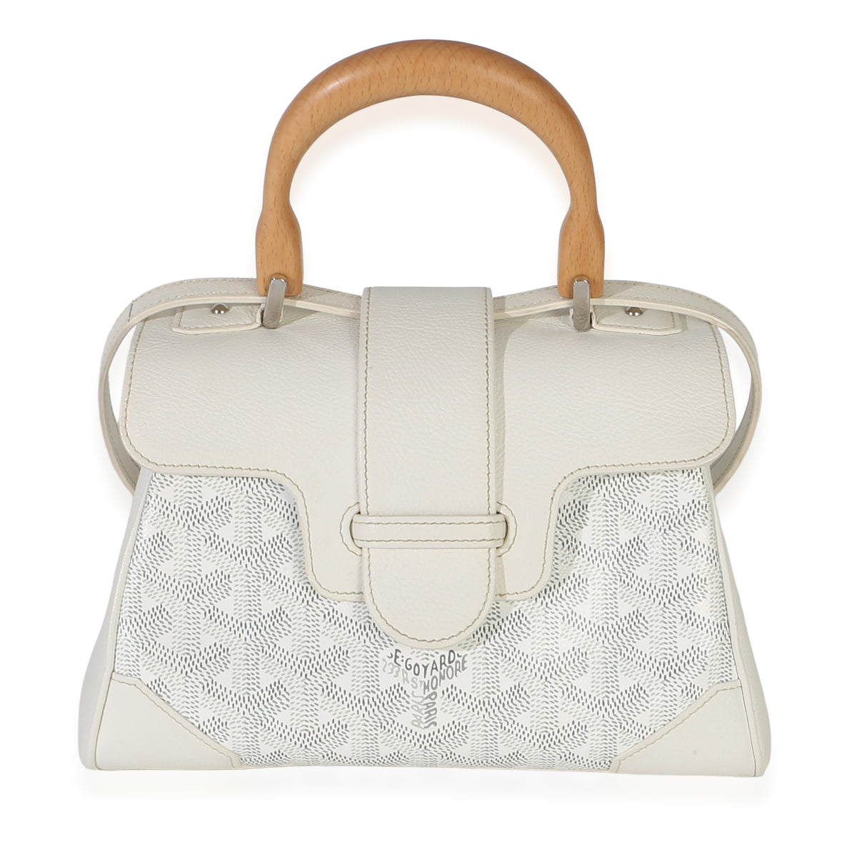 Goyard White Goyardine Canvas Saigon Souple Mini Coated Bag