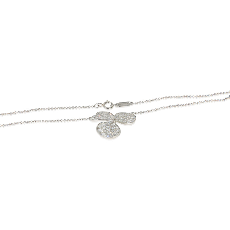 Tiffany & Co. Platinum Diamond Large Paper Flowers Pendant 950
