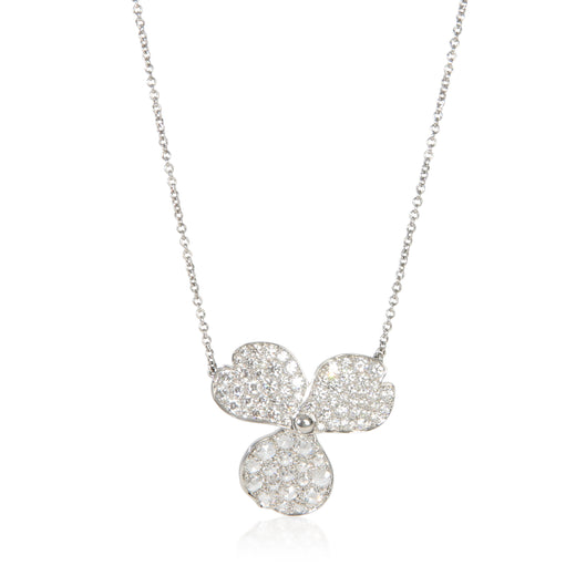 Tiffany & Co. Platinum Diamond Large Paper Flowers Pendant 950