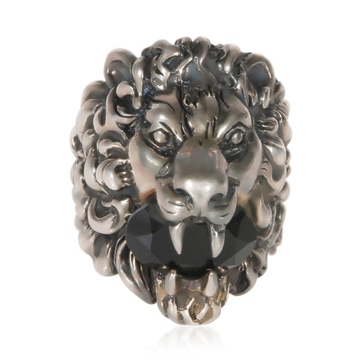 Gucci Crystal Lion Head Ring