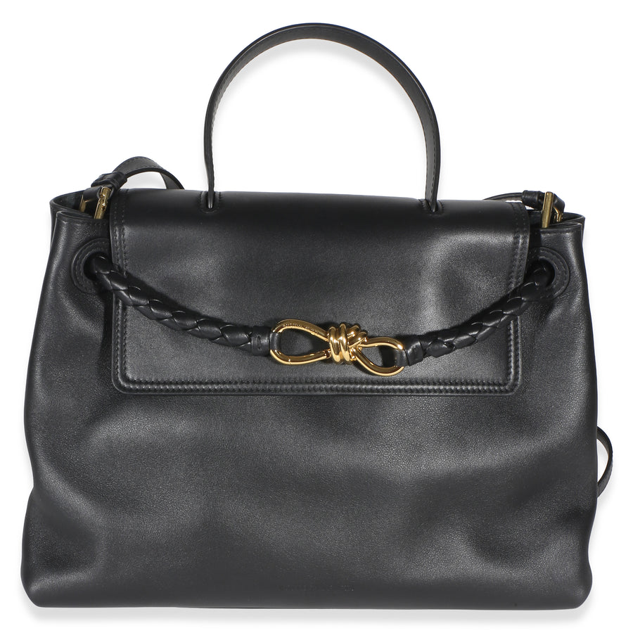 Bottega Veneta Black Silky Calfskin Medium Ciao Leather Bag