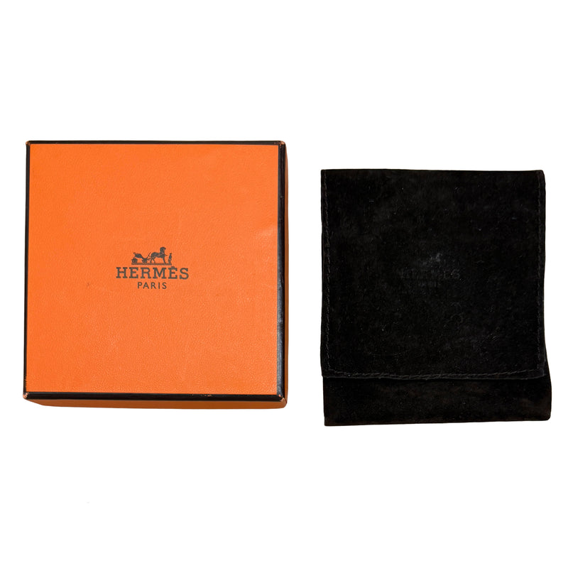 Hermès Gold-Plated Clic Clac Noir Bracelet