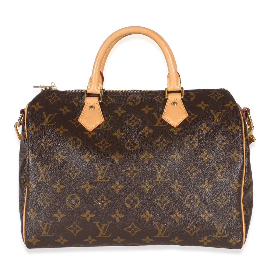 Louis Vuitton Monogram Canvas Speedy Bandouliere 30 Brown Coated Bag
