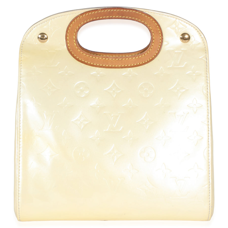 Louis Vuitton Pale Yellow Monogram Vernis Maple Drive Patent Leather Bag