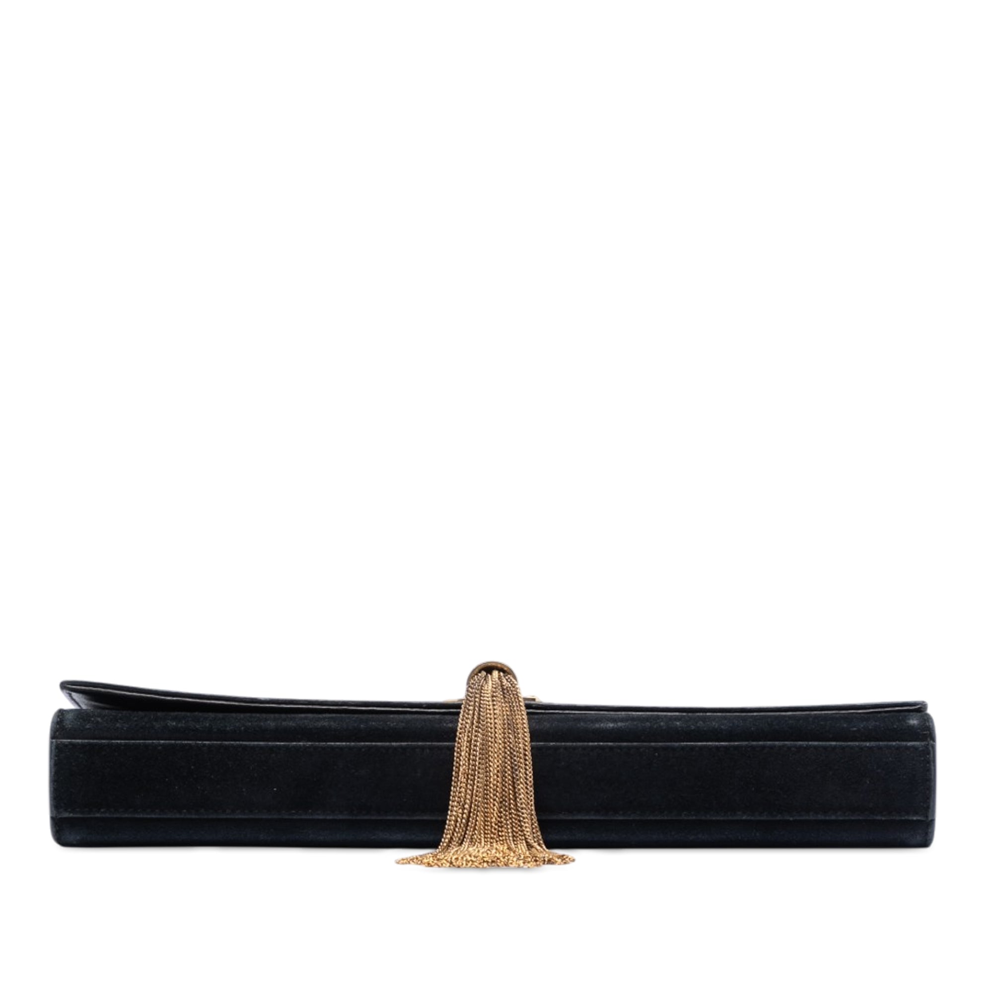 Suede Monogram Kate Tassel Clutch - Image 3