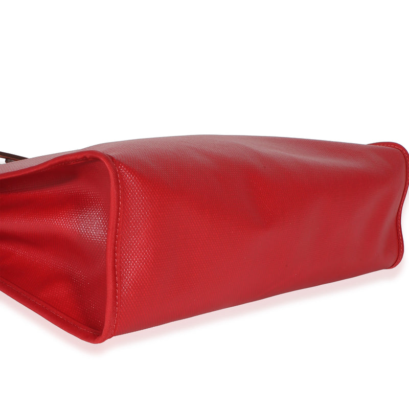 Hermès Rouge Piment Vache Hunter Berline Herbag Zip 31 Pm Phw Red Canvas; Leather Bag