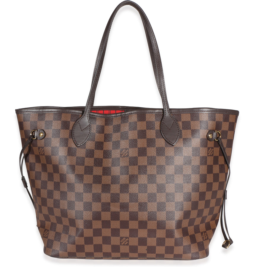 Louis Vuitton Damier Ebene Canvas Neverfull Mm Brown Bag
