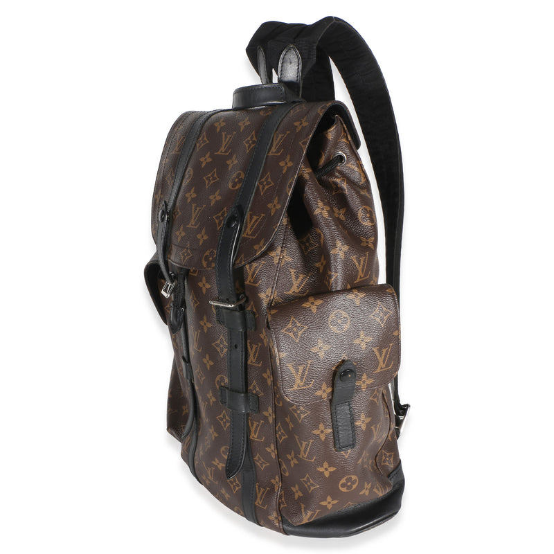 Louis Vuitton Monogram Macassar Canvas Christopher Pm Backpack Brown