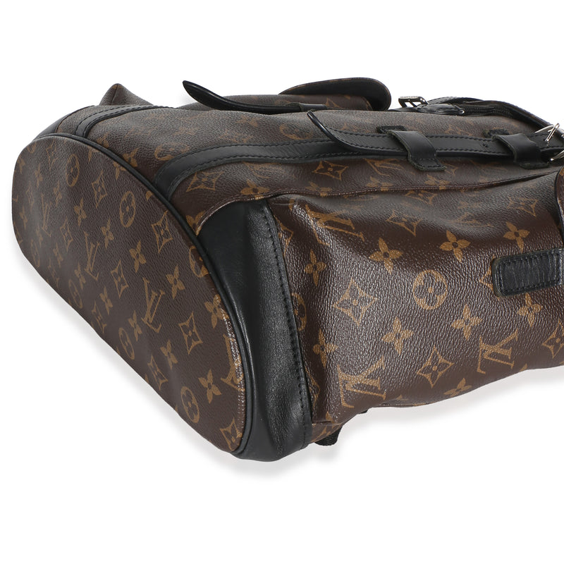 Louis Vuitton Monogram Macassar Canvas Christopher Pm Backpack Brown