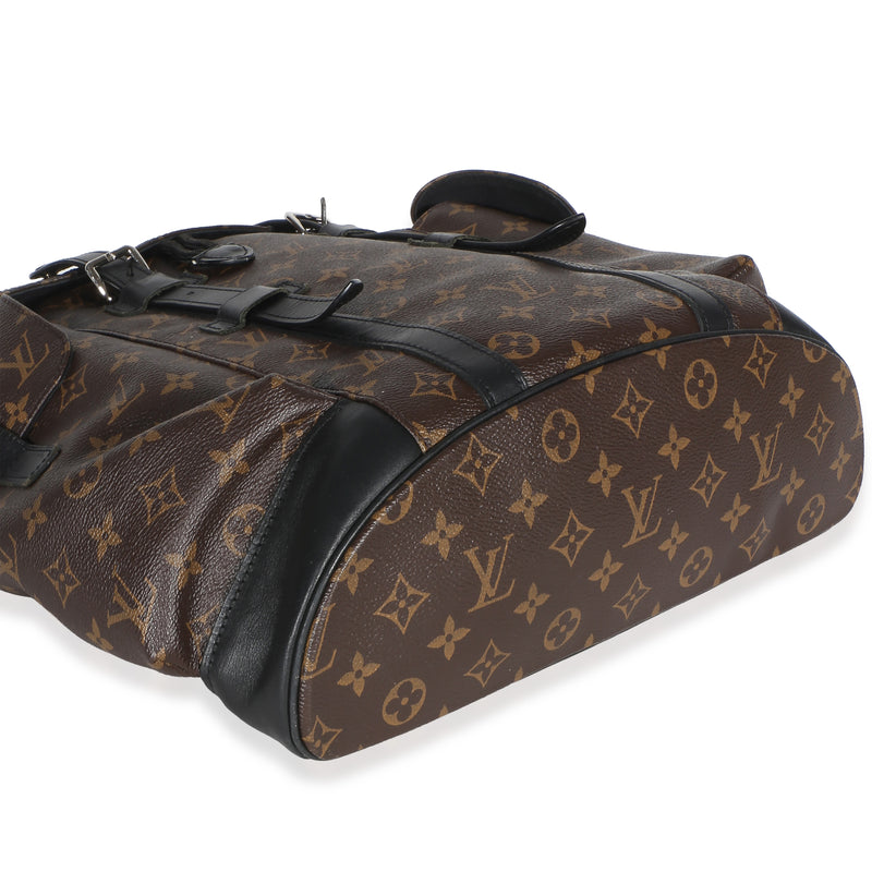 Louis Vuitton Monogram Macassar Canvas Christopher Pm Backpack Brown