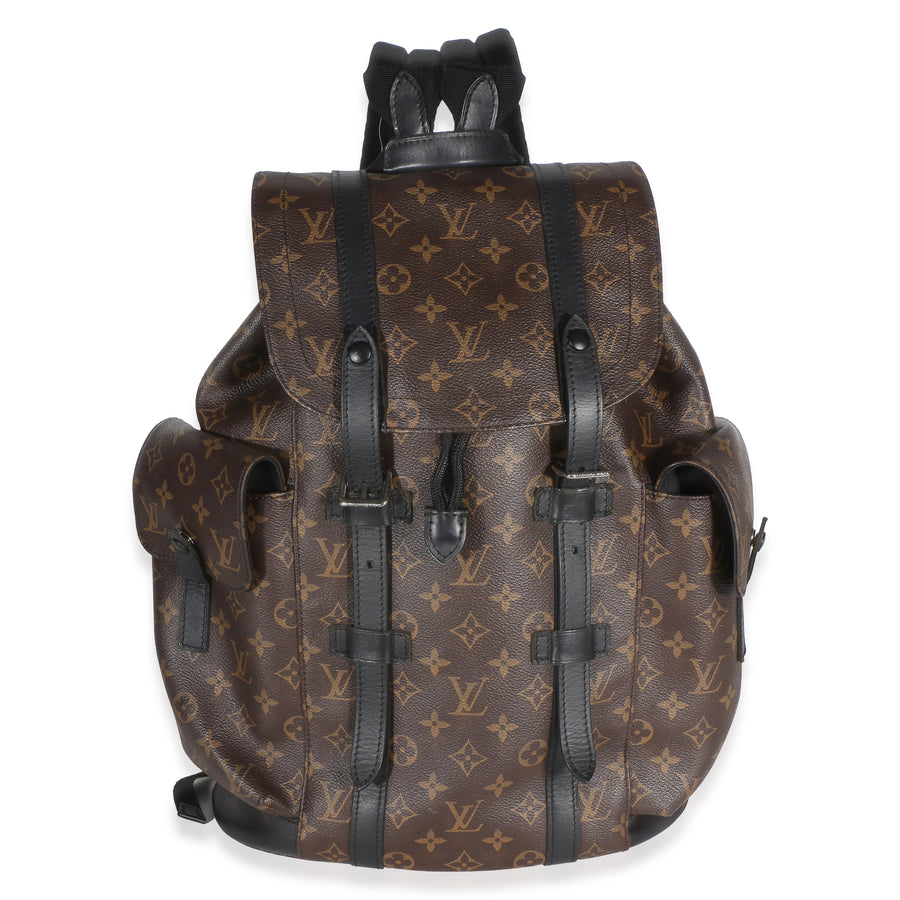 Louis Vuitton Monogram Macassar Canvas Christopher Pm Backpack Brown