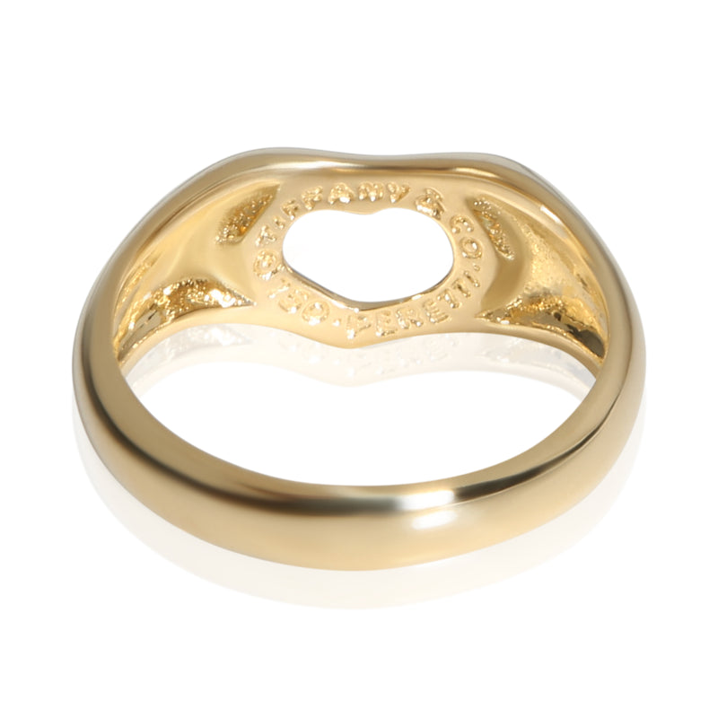 Tiffany & Co. Yellow Gold Vintage Elsa Peretti Open Heart Ring 18k