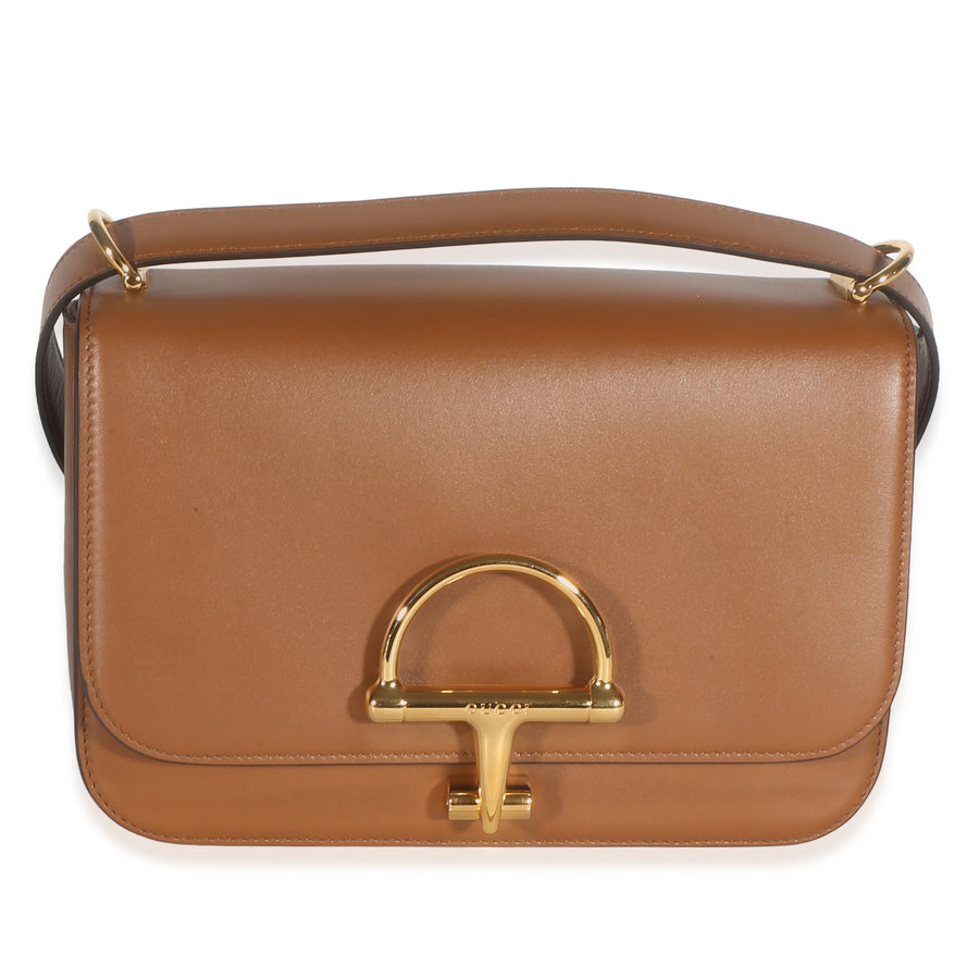 Gucci Brown Smooth Calfskin Small Siena Shoulder Bag Leather