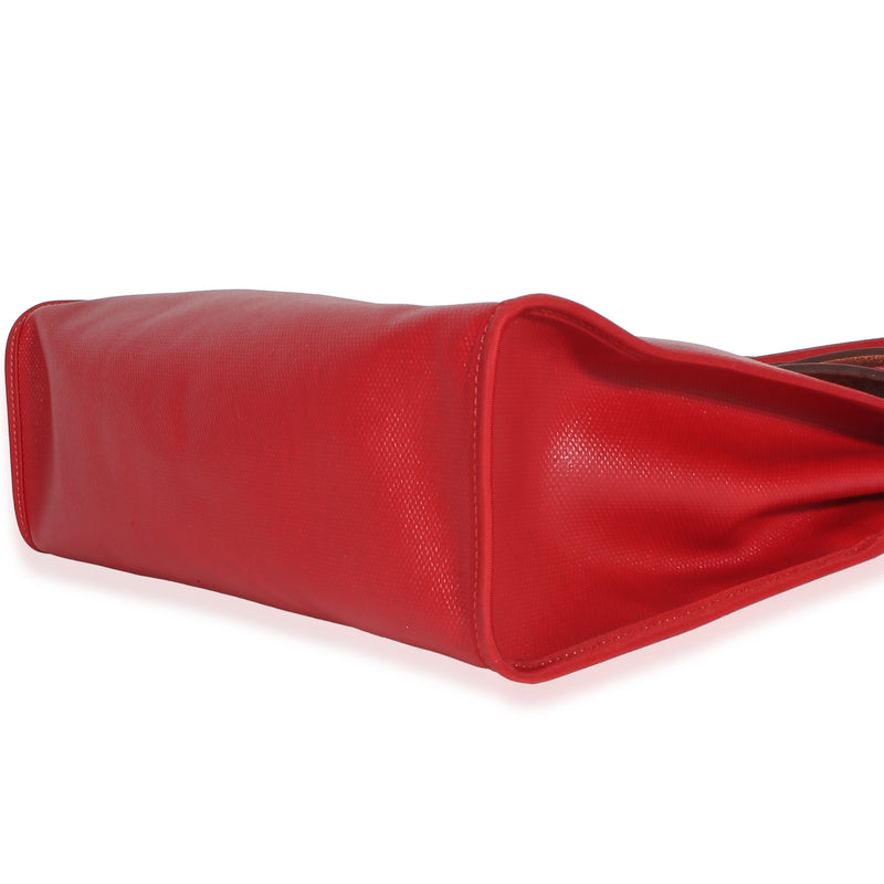 Hermès Rouge Piment Vache Hunter Berline Canvas Toile Herbag Zip 31 Red Bag