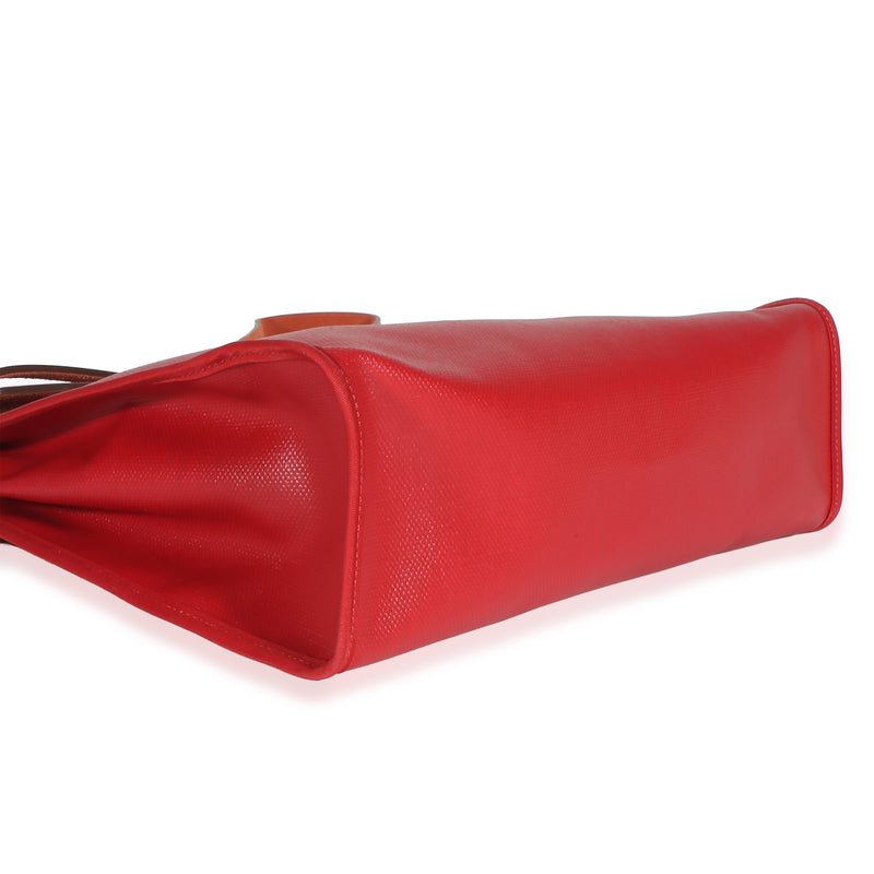 Hermès Rouge Piment Vache Hunter Berline Canvas Toile Herbag Zip 31 Red Bag