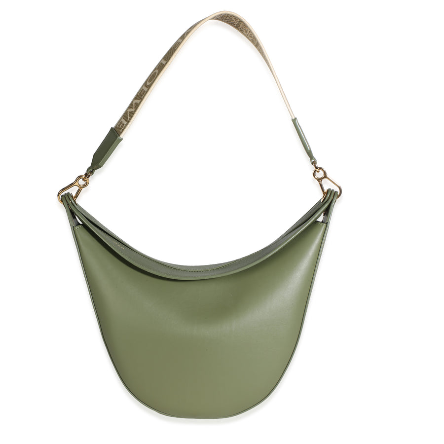 Loewe Avocado Satin Calfskin Medium Luna Bag Green Leather