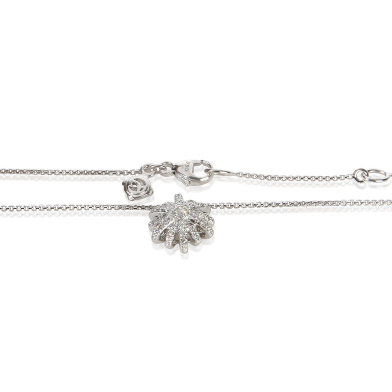 David Yurman Sterling Silver Diamond Starburst Pendant 925