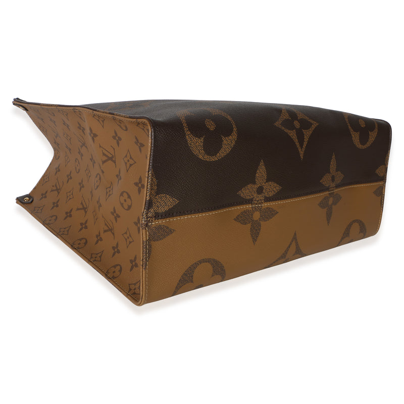 Louis Vuitton Monogram Reverse Canvas Onthego Gm Brown Bag