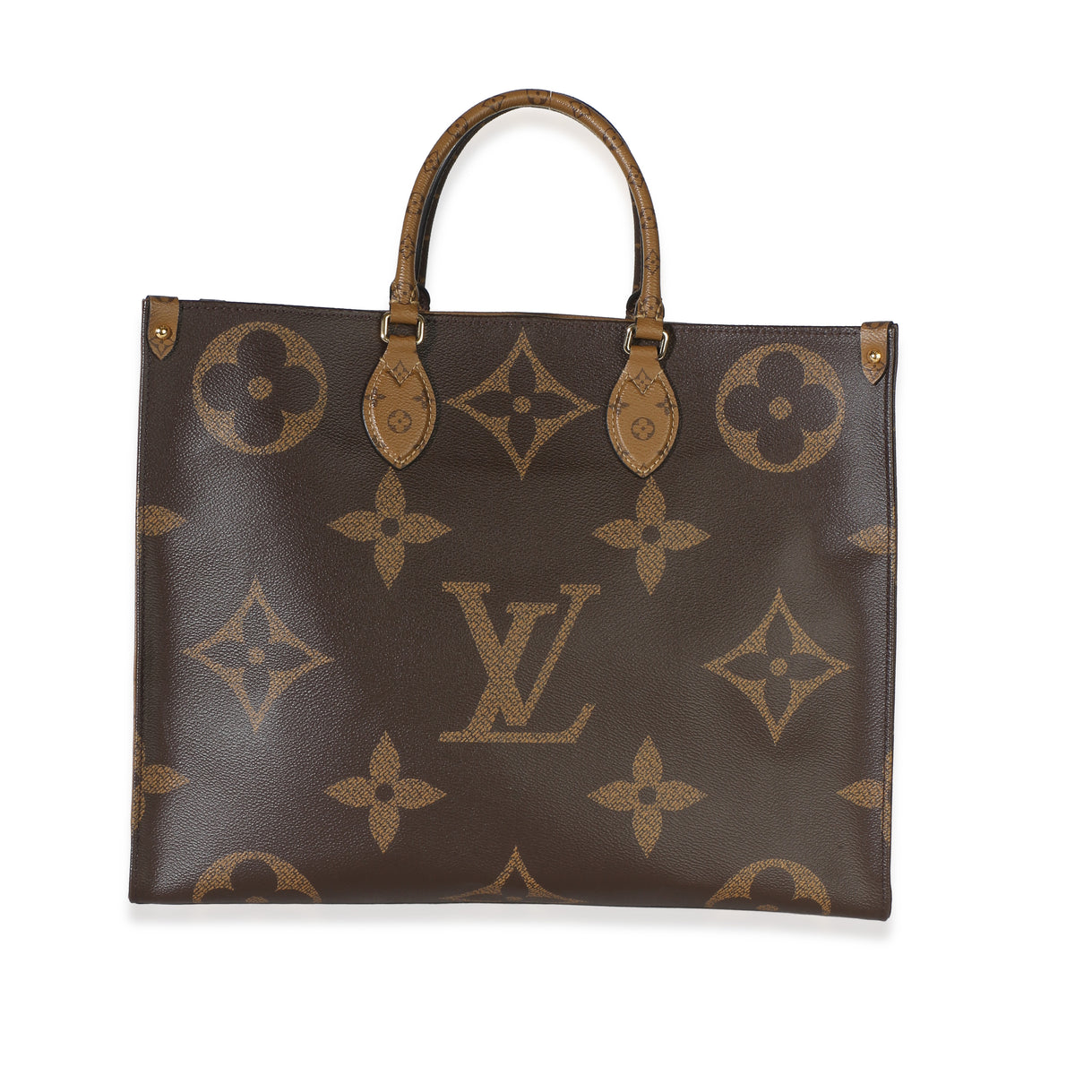 Louis Vuitton Monogram Reverse Canvas Onthego Gm Brown Bag