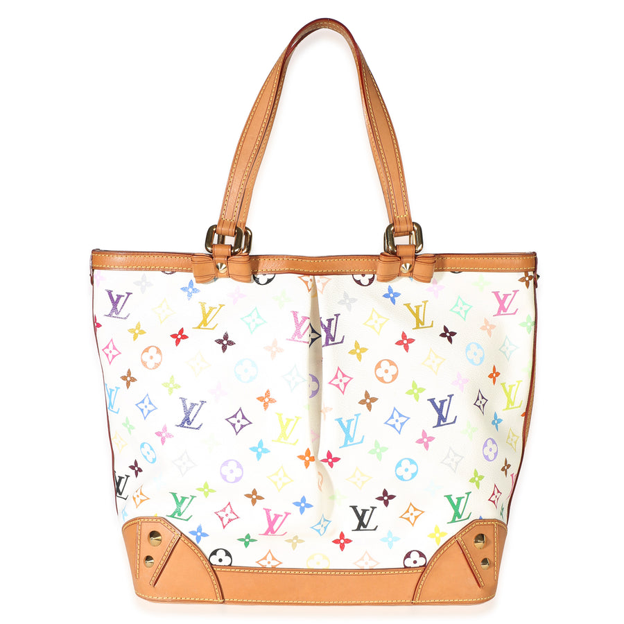 Louis Vuitton White Monogram Multicolor Canvas Sharleen Gm Multicolor; Bag