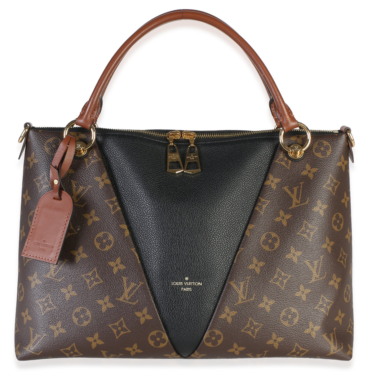 Louis Vuitton Black Monogram Canvas V Tote Mm Brown