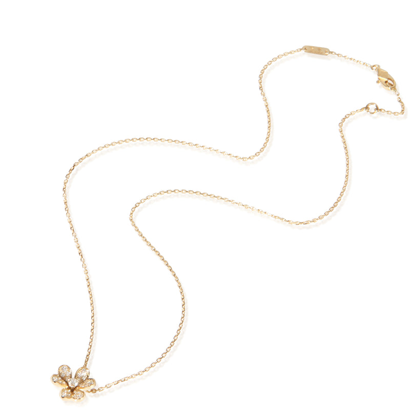Van Cleef & Arpels Yellow Gold Diamond Mini Model Frivole Pendant 18k