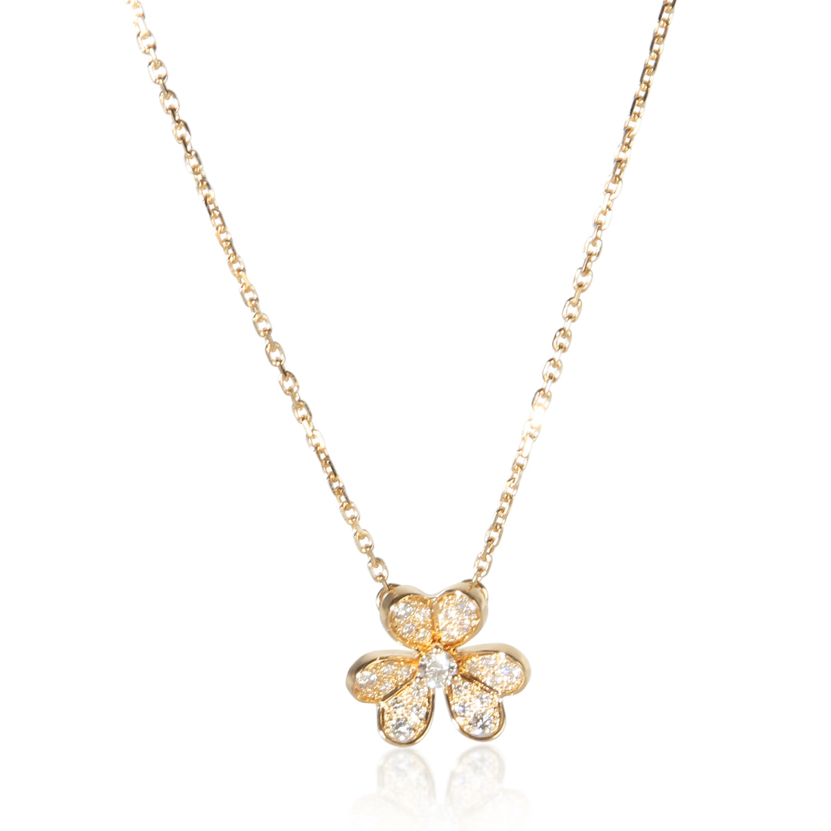 Van Cleef & Arpels Yellow Gold Diamond Mini Model Frivole Pendant 18k