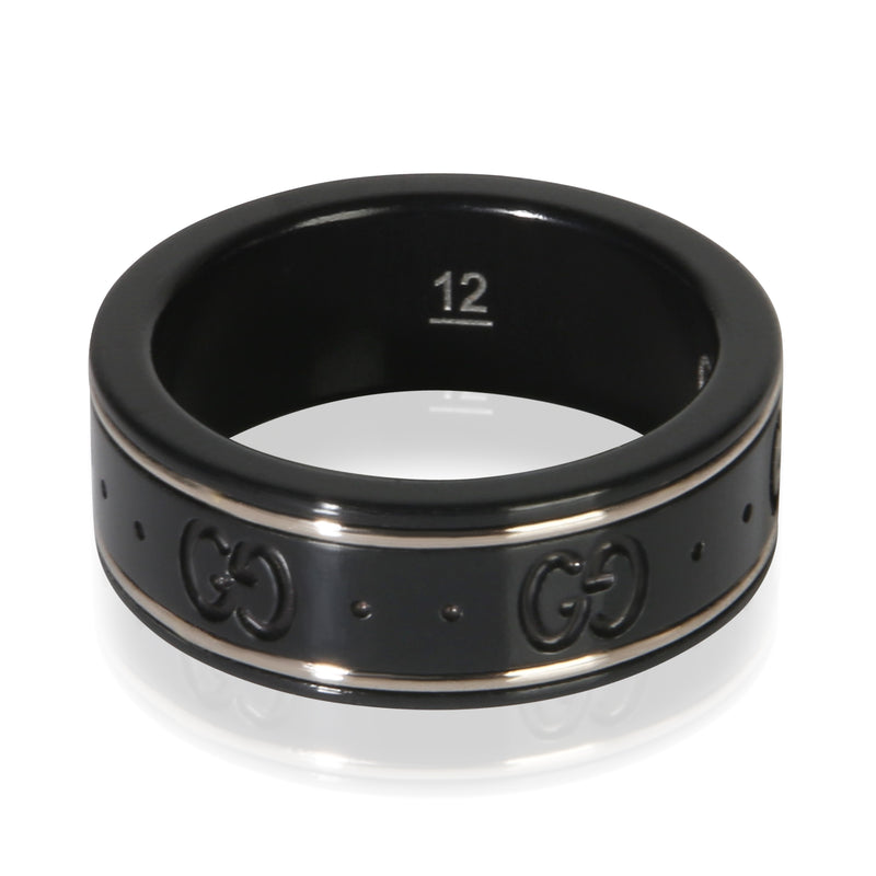 Gucci White Gold Icon Ring