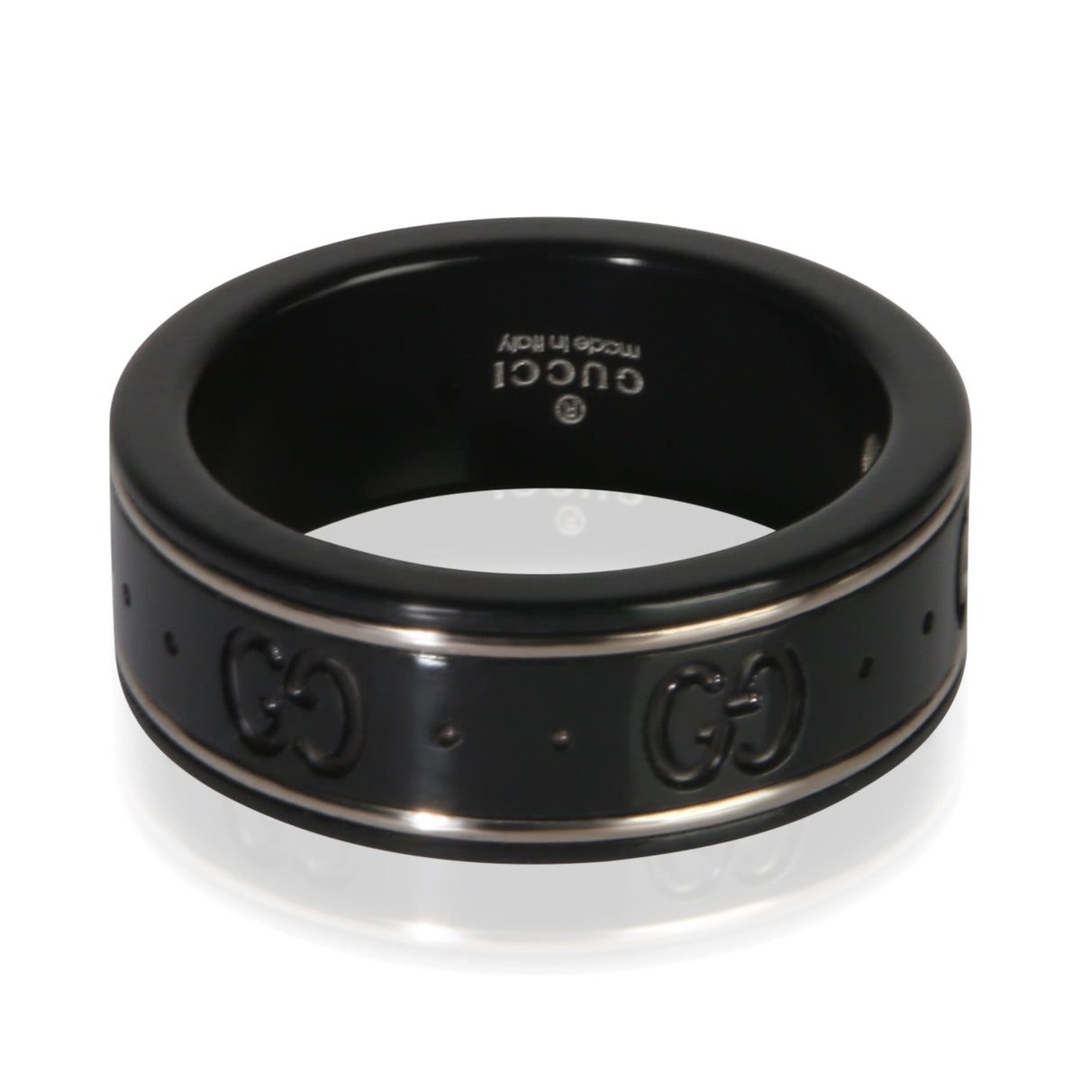 Gucci White Gold Icon Ring