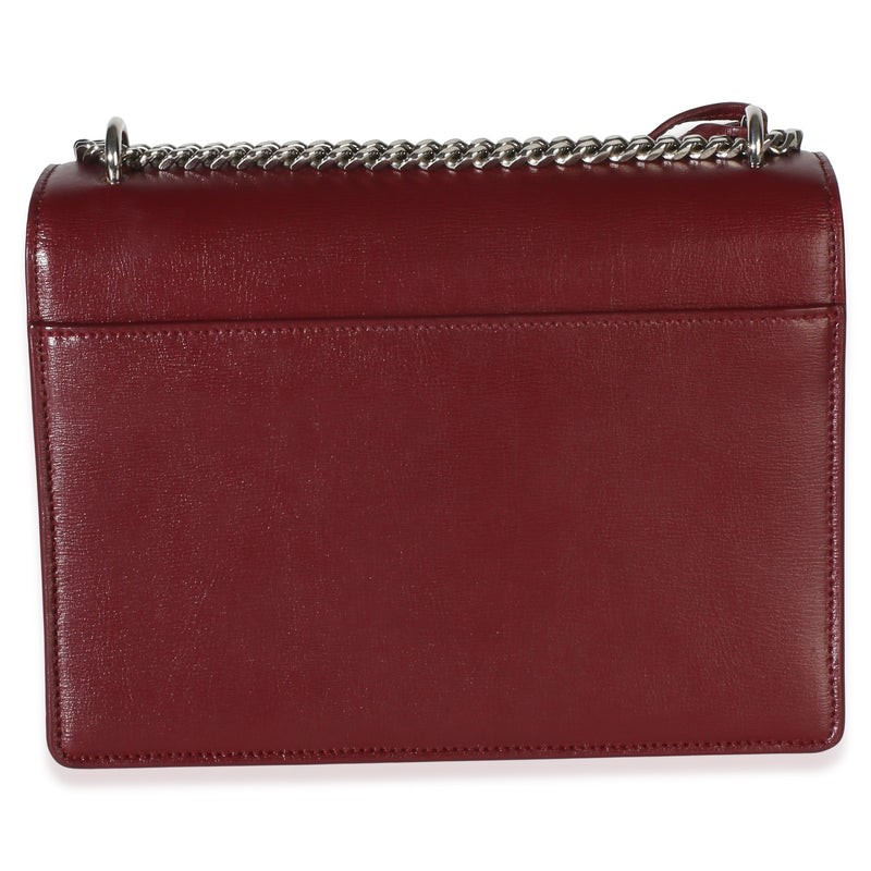 Saint Laurent Red Smooth Calfskin Medium Sunset Chain Bag Leather
