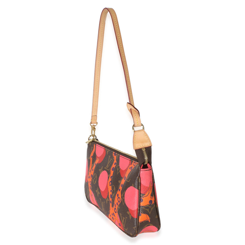 Louis Vuitton Ramages Monogram Canvas Pochette Accessoires Brown Coated Bag