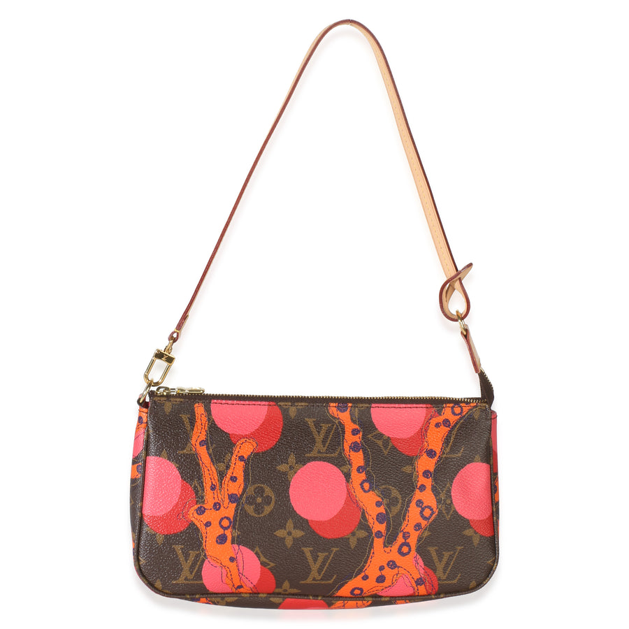 Louis Vuitton Ramages Monogram Canvas Pochette Accessoires Brown Coated Bag