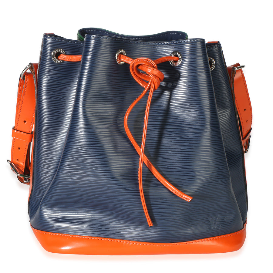 Louis Vuitton Blue Orange Epi Petit Noe Nm Leather Bag