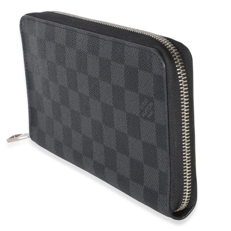 Louis Vuitton Damier Graphite Canvas Zippy Organzier Wallet Black Coated