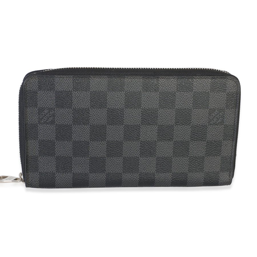 Louis Vuitton Damier Graphite Canvas Zippy Organzier Wallet Black Coated