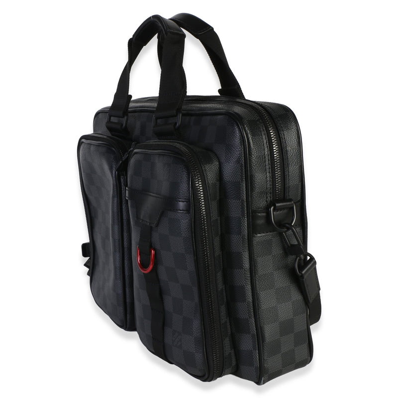 Louis Vuitton Damier Graphite Canvas Utility Business Bag Black