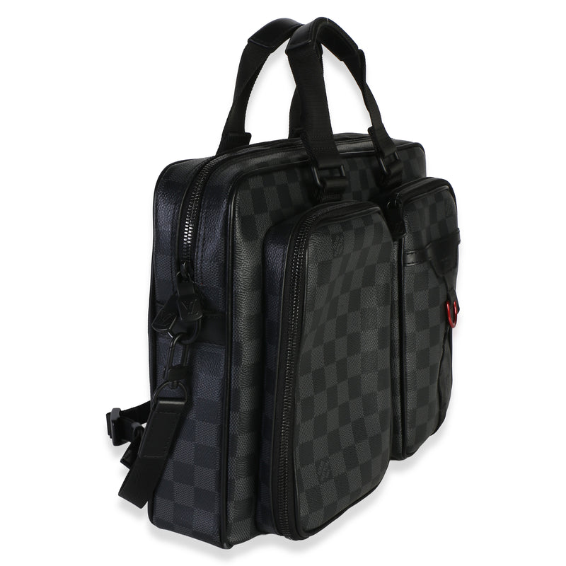 Louis Vuitton Damier Graphite Canvas Utility Business Bag Black