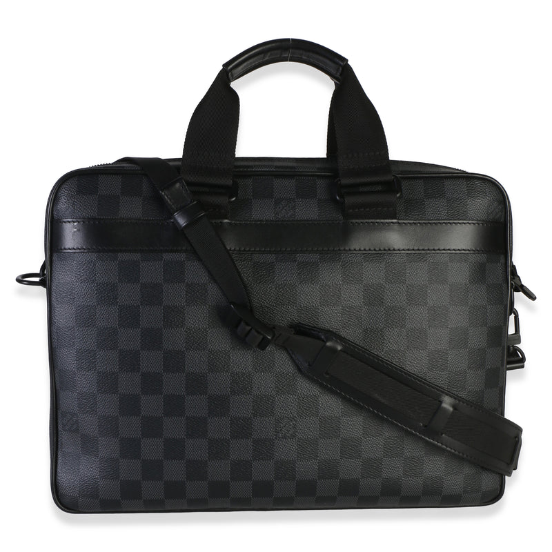 Louis Vuitton Damier Graphite Canvas Utility Business Bag Black