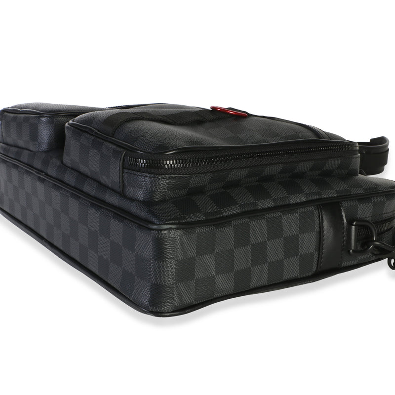 Louis Vuitton Damier Graphite Canvas Utility Business Bag Black