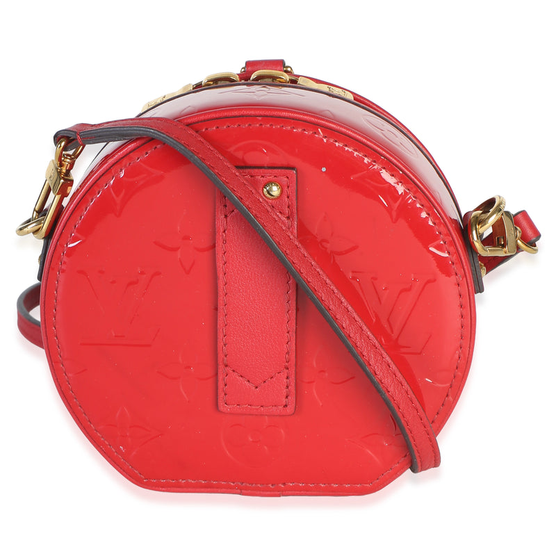 Louis Vuitton Cerise Monogram Vernis Mini Boite Chapeau Red Patent Leather Bag