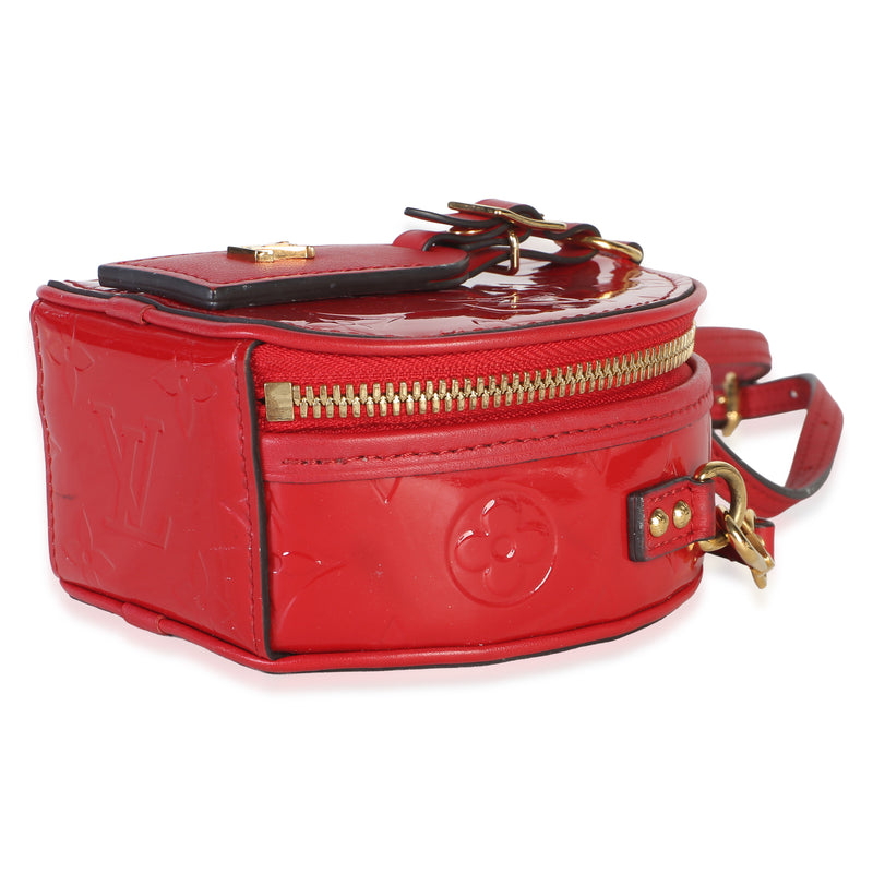 Louis Vuitton Cerise Monogram Vernis Mini Boite Chapeau Red Patent Leather Bag