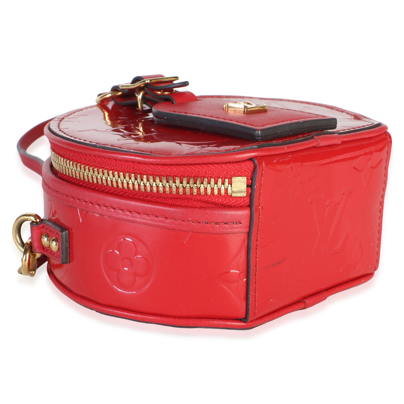 Louis Vuitton Cerise Monogram Vernis Mini Boite Chapeau Red Patent Leather Bag