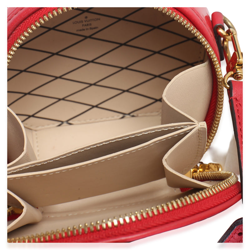 Louis Vuitton Cerise Monogram Vernis Mini Boite Chapeau Red Patent Leather Bag
