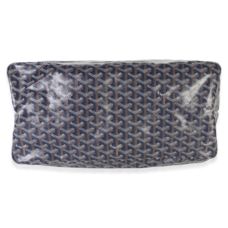 Goyard Navy Goyardine Canvas Saint Louis Gm Blue Bag