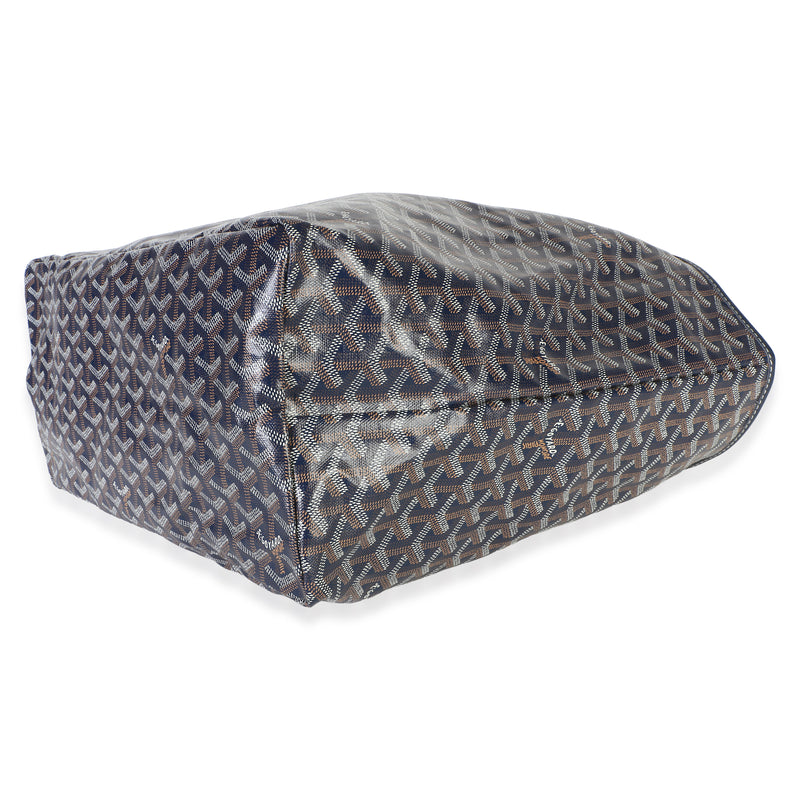 Goyard Navy Goyardine Canvas Saint Louis Gm Blue Bag