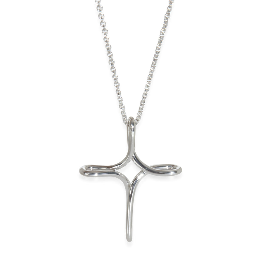 Tiffany & Co. Sterling Silver Elsa Peretti Infinity Cross Pendant 925