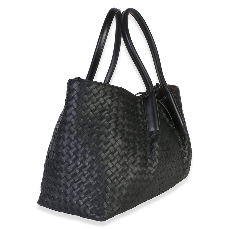 Bottega Veneta Black Fondant Nappa Reversible Large Pinacoteca Leather Bag